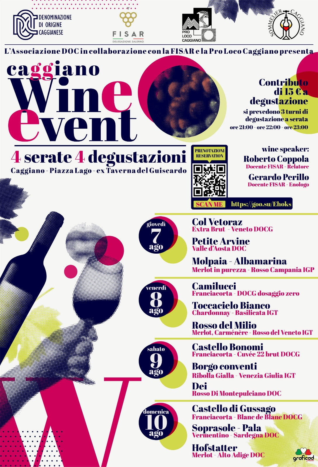 CAGGIANO WINE EVENT (4 serate – 4 degustazioni guidate)